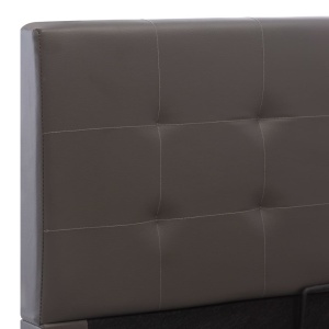 Cadru pat hidraulic, depozitare, gri, 180 x 200 cm, piele eco - Img 7