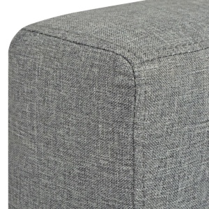Canapea cu 3 locuri, gri deschis, material textil - Img 5