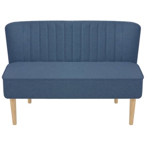 Canapea cu material textil, 117 x 55,5 x 77 cm, albastru - Img 3