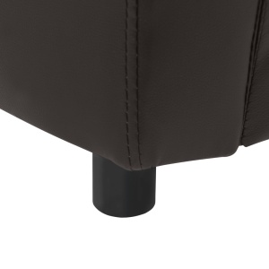 Canapea pentru câini, maro, 67x41x39 cm, piele ecologică - Img 6