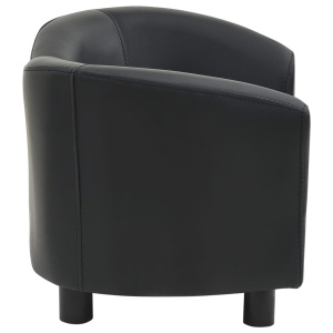Canapea pentru câini, negru, 67x41x39 cm, piele ecologică - Img 4