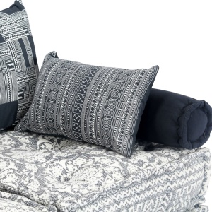 Canapea puf modulară cu 2 locuri, gri deschis, material textil - Img 9