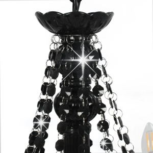 Candelabru cu mărgele, negru, 12 becuri x E14 - Img 8