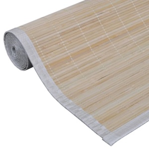 Carpetă dreptunghiulară din bambus natural, 120 x 180 cm - Img 6