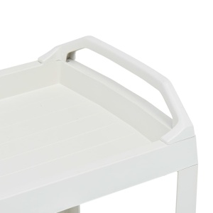 Cărucior de băuturi, alb, 69 x 53 x 72 cm, plastic - Img 7