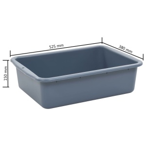 Cărucior de bucătărie cu recipiente din plastic, 87x43,5x92 cm - Img 9