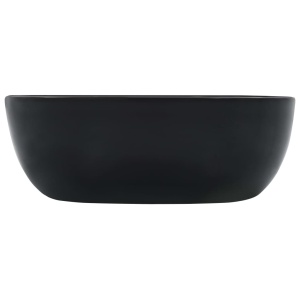 Chiuvetă de baie, negru, 42,5x42,5x14,5 cm, ceramică - Img 3