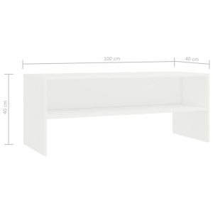 Comodă TV, alb, 100 x 40 x 40 cm, PAL - Img 5