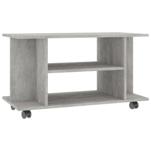 Comodă TV cu rotile, gri beton, 80 x 40 x 40 cm, PAL - Img 2