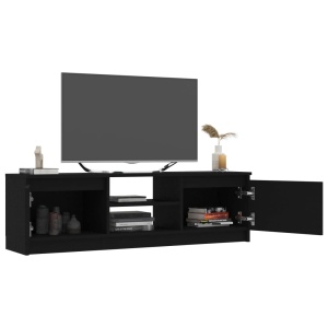 Comodă TV, negru, 120 x 30 x 35,5 cm, PAL - Img 8