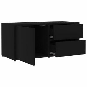 Comodă TV, negru, 80 x 34 x 36 cm, PAL - Img 5
