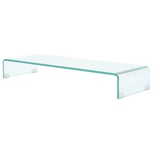 Comodă TV/Suport monitor sticlă transparentă 90 x 30 x 13 cm