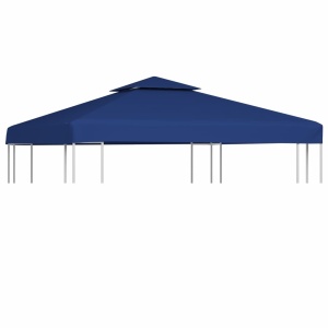 Copertină de rezervă foișor, albastru inchis, 3x3 m, 310 g/m²