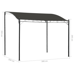 Copertină de soare, antracit, 3 x 2,5 m - Img 4