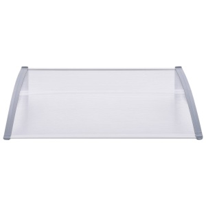 Copertină de ușă, gri și transparent, 120 x 80 cm, PC - Img 2
