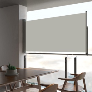 Copertină laterală retractabilă de terasă, crem, 80 x 300 cm