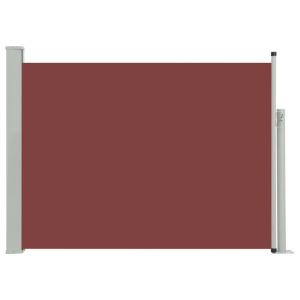 Copertină laterală retractabilă de terasă, maro, 100 x 500 cm - Img 2