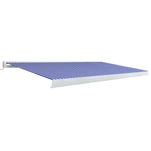 Copertină motorizată tip casetă, albastru și alb, 500 x 300 cm - Img 2