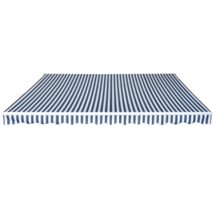 Copertină pliabilă cu acționare manuală, 450 cm, albastru/alb - Img 3