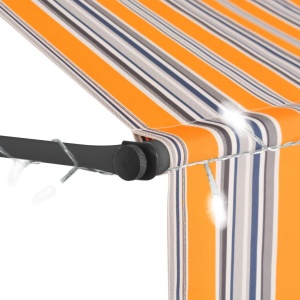 Copertină retractabilă manual cu LED, galben &amp; albastru, 400 cm - Img 4