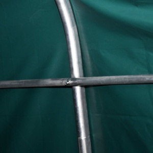 Cort de animale detașabil verde inchis 3,3x8 m PVC 550g/m² - Img 3