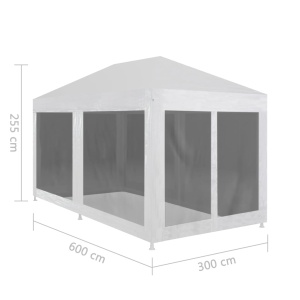 Cort de petrecere cu 6 pereți din plasă, 6 x 3 m - Img 5