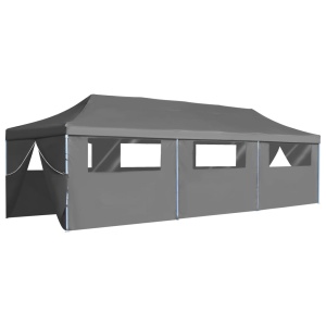 Cort petrecere pliabil cu 8 pereți laterali, antracit, 3 x 9 m - Img 8