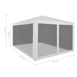 Cort pliabil de petrecere cu 4 pereți din plasă, 3 x 3 m - Img 5