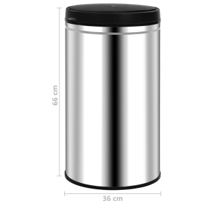 Coș de gunoi automat cu senzor, 60 L, oțel inoxidabil - Img 6