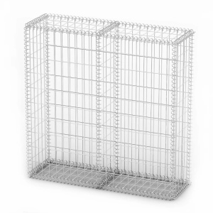 Coș gabion cu capace, sârmă galvanizată, 100 x 100 x 30 cm - Img 2