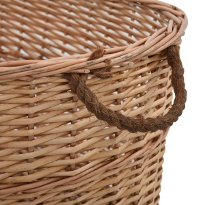 Coș lemne foc cu mânere de transport natural 88x57x34 cm salcie - Img 5