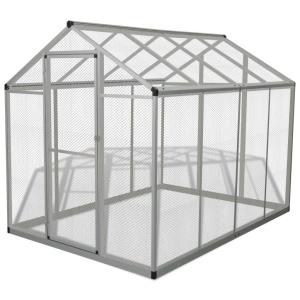 Coteț pentru păsări de exterior, aluminiu, 178 x 242 x 192 cm