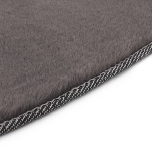 Covor, gri inchis, 160 cm, blană ecologică de iepure - Img 3