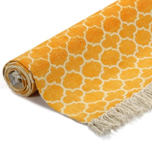 Covor Kilim, galben, 160 x 230 cm, bumbac, cu model - Img 2