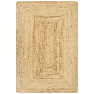 Covor manual, natural, 120 x 180 cm, iută
