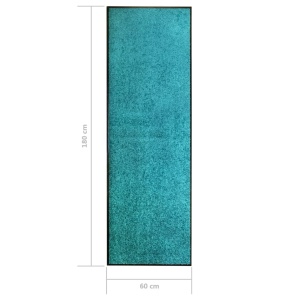 Covoraș de ușă lavabil, cyan, 60 x 180 cm - Img 5