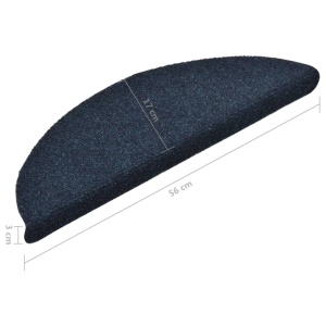 Covorașe scări autoadezive 15 buc bleumarin 56x17x3 cm punch - Img 6