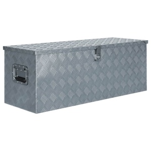 Cutie din aluminiu, 110,5 x 38,5 x 40 cm, argintiu