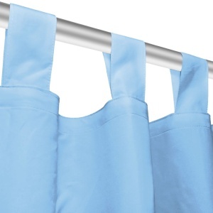 Draperii micro-satin cu bride, 2 buc, 140 x 225 cm, turcoaz - Img 3