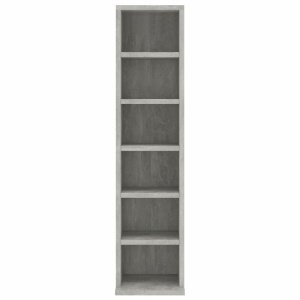 Dulap CD-uri, gri beton, 21x20x88 cm, PAL - Img 4