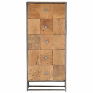 Dulap cu sertare, 45 x 30 x 100 cm, lemn masiv reciclat - Img 3