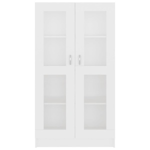 Dulap cu vitrină, alb, 82,5 x 30,5 x 150 cm, PAL - Img 5