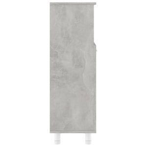 Dulap de baie, gri beton, 30 x 30 x 95 cm, PAL - Img 7