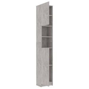 Dulap de baie, gri beton, 32 x 25,5 x 190 cm, PAL - Img 5