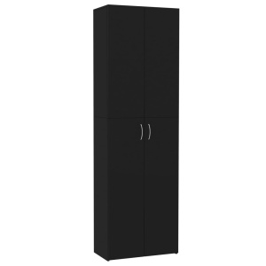 Dulap de birou, negru, 60x32x190 cm, PAL - Img 2