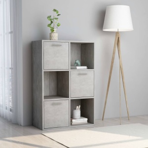 Dulap de depozitare, gri beton, 60 x 29,5 x 90 cm, PAL