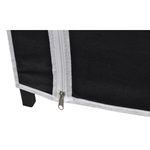 Dulap de haine pliabil, negru, 110 x 45 x 175 cm - Img 6