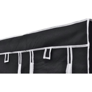 Dulap de haine pliabil, negru, 110 x 45 x 175 cm - Img 8