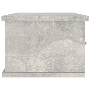 Dulap de perete cu sertare, gri beton, 88x26x18,5 cm, PAL - Img 7