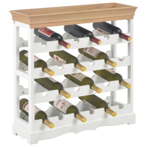 Dulap de vinuri, alb, 70 x 22,5 x 70,5 cm, MDF - Img 2